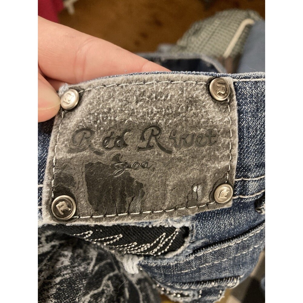 Y2k Red Rivet Bootcut Jeans Women’s Sz 9 Medium W… - image 8